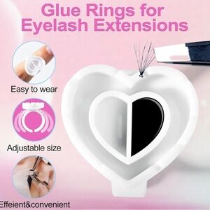Heart-Shaped Eyelash Extension Glue Rings